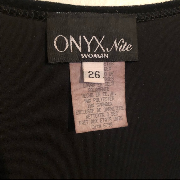 Onyx Nite Formal Jacket/Cardigan in Black with Silver Sparkles, size 26. - Picture 4 of 5